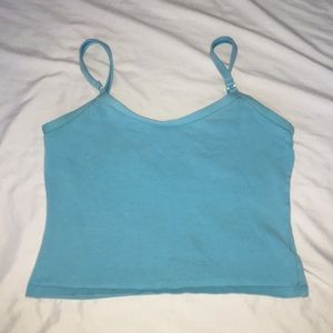 Tight blue tank top